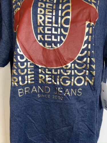 True Religion Tee Shirt Lounge Ware Dark Blue with True Religion Logo