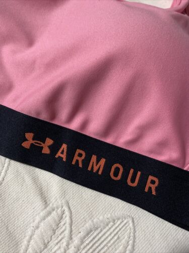 Under Armour Women's Threadborne Heathered Sports Bra Pink/Black Heather 1XL