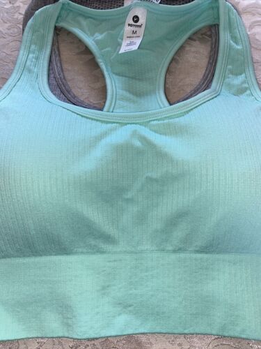 90 Degree By Reflex High Perform. Full Support Sport  Bra Set-Two MED MSRP$58