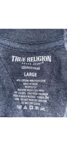 True Religion Tee Shirt  Blue Short Sleeve Lounge Wear With True Religion Logo