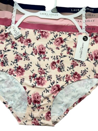 LAURA ASHLEY~5 Pack FIT PANTIES~MULTICOLOR~ STYLE # LS4063~ALL SIZES~GREAT FIT!