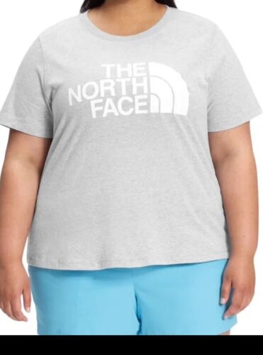 THE NORTH FACE Women's Short Sleeve Half Dome T-Shirt ~ Light Gray~Sz. 2X NEW