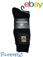 TRUE RELIGION MENS 2 PACK CREWS SOCKS BLACK -HORSESHOE SOCK SIZE 10-13 NWT!