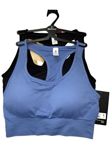 90 Degree By Reflex High Perform. Full Support Sport  Bra Set-Two Large MSRP$58