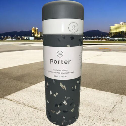 W&P Porter Insulated Bottle 20 oz Charcoal Terrazzo| Clean Taste Ceramic Coating