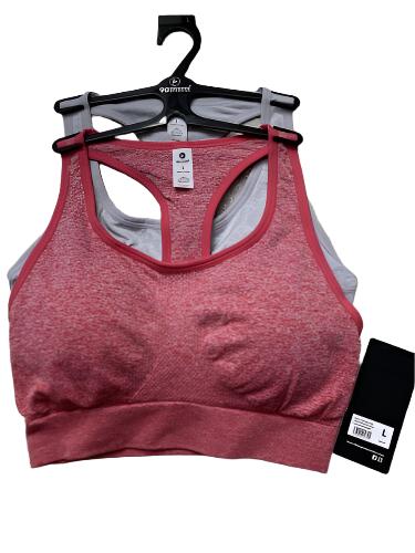 90 Degree By Reflex High Perform. Full Support Sport  Bra Set-Two Large MSRP$58