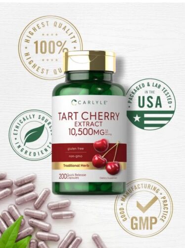 CARLYLE Tart Cherry 10,500 mg ~Gout Control~FACTORY SEALED~Exp. 04/27~Non GMO