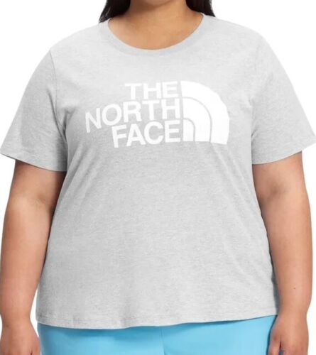 THE NORTH FACE Women's Short Sleeve Half Dome T-Shirt ~ Light Gray~Sz. 3X~ NEW