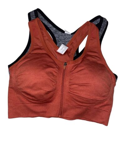 90 Degree By Reflex High Perform. Full Support Sport  Bra Set-Two Med MSRP$58