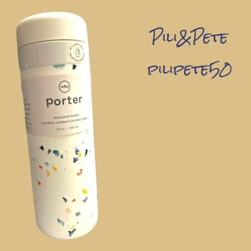 W&P Porter Insulated Bottle 20 oz Cream Terrazzo| Clean Taste Ceramic Coating