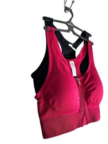 90 Degree By Reflex High Perform. Full Support Sport  Bra Set-Two Large MSRP$58