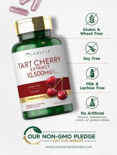 CARLYLE Tart Cherry 10,500 mg ~Gout Control~FACTORY SEALED~Exp. 04/27~Non GMO