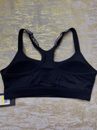 Under Armour Sport Bra Black Collection Medium Support Racerback Size Med. NEW