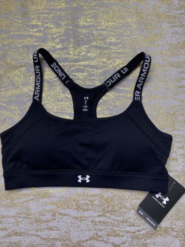 Under Armour Sport Bra Black Collection Medium Support Racerback Size Med. NEW