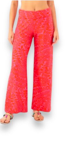 Trina Turk Bal Harbour Roll On CoverUp Pants L Bicolor Floral NWT~MSRP$168~CHIC