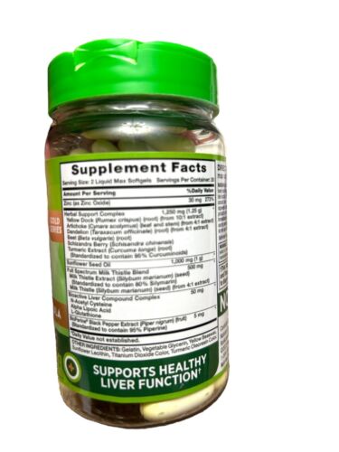 Natures Truth Liver Health Formula Dandelion Artichoke Turmeric Beets 60 Liquid