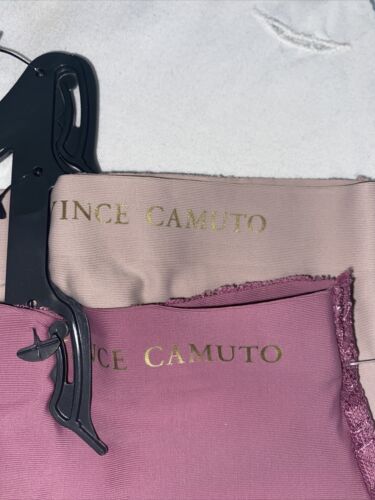 VINCE CAMUTO No Show Hipster Panties XL Microfiber Lace Trim 2 Pack FANCY