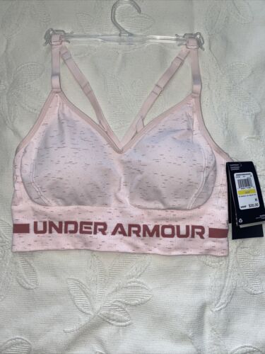 Under Armour Women's UA Seamless Low Long Heather Sports Bra 1357232 - New 2021