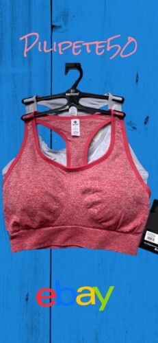 90 Degree By Reflex High Perform. Full Support Sport  Bra Set-Two Large MSRP$58