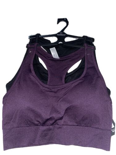 90 Degree By Reflex High Perform. Full Support Sport  Bra Set-Two Large MSRP$58