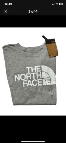 THE NORTH FACE Women's Short Sleeve Half Dome T-Shirt ~ Light Gray~Sz. 2X NEW