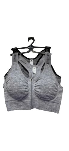 90 Degree By Reflex High Perform. Full Support Sport  Bra Set-Two Large MSRP$58