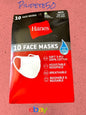 10 Hanes 100% Cotton Face Mask Reusable Washable Adult Masks