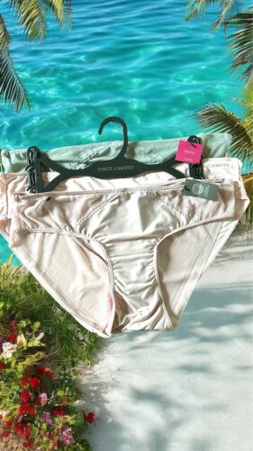 VINCE CAMUTO Women’s Panties Sz Large~ Pkg/3 Bikini Neutral Colors~Stretch Mesh