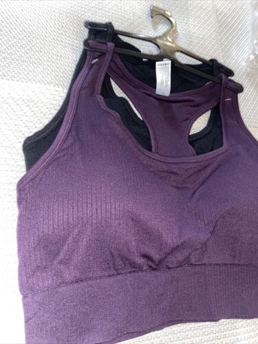 90 Degree By Reflex High Perform. Full Support Sport  Bra Set-Two Large MSRP$58