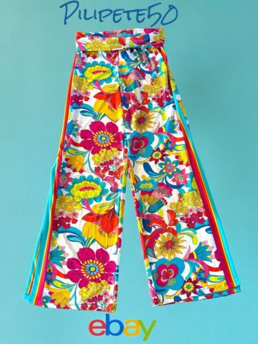 Trina Turk Bal Harbour Roll On Cover Up Pants Medium Multicolor Floral NWT~CHIC