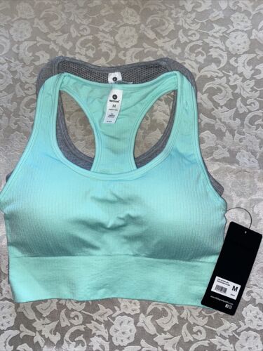 90 Degree By Reflex High Perform. Full Support Sport  Bra Set-Two MED MSRP$58