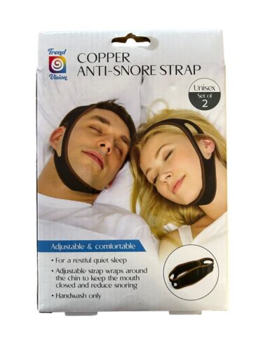 Trend Vision Copper Anti-Snore Strap~ Adjustable & Comfortable~ Unisex Set of 2