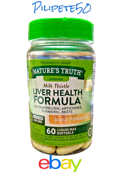 Natures Truth Liver Health Formula Dandelion Artichoke Turmeric Beets 60 Liquid